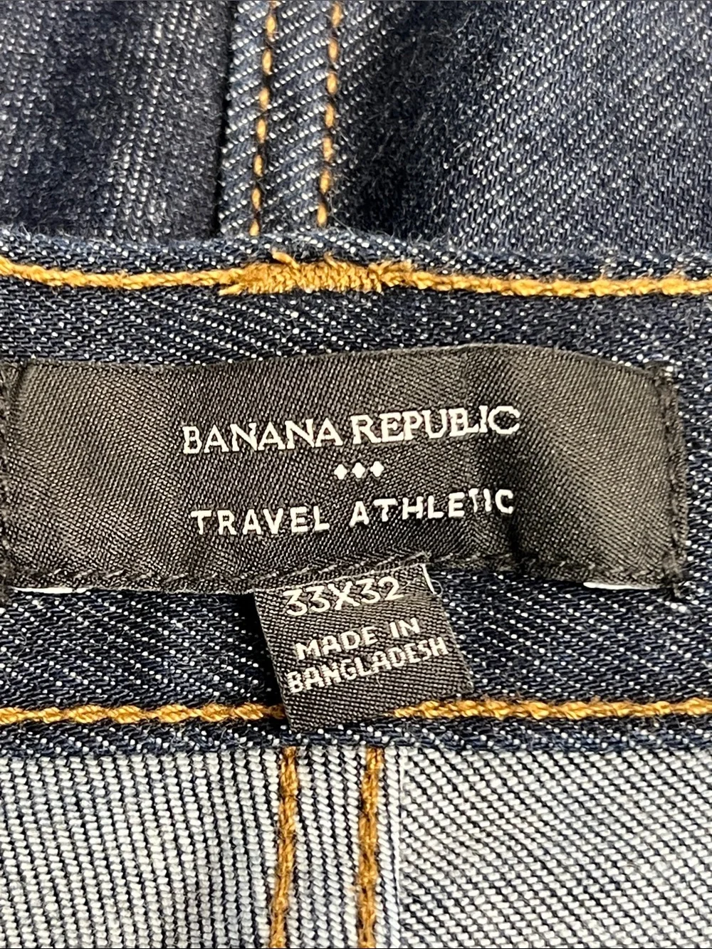 Banana Republic Travel Athletic Slim Straight Jeans Dark Wash Stretch 33x32
